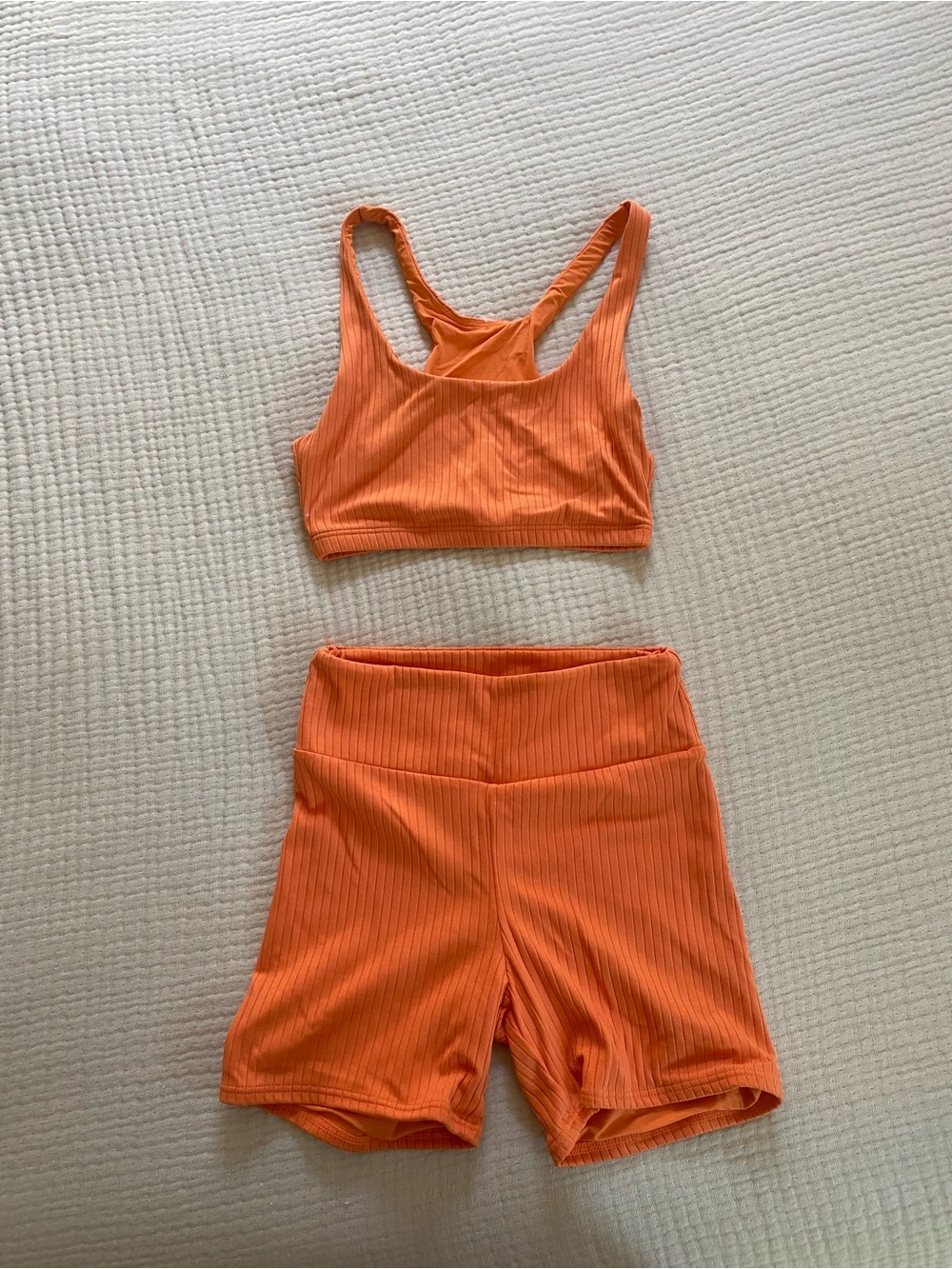 Rhythm Orange Ribbed Active Set